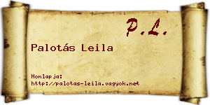 Palotás Leila névjegykártya